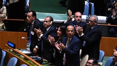 فرحة من القلب.. الوفد المصري لحظة اعلان فرنسا الاعتراف بدولة فلسطين رسميًا|صور