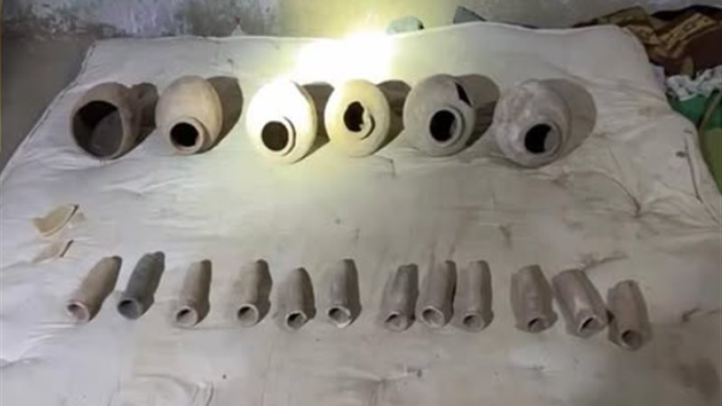 القطع الأثرية المضبوطة