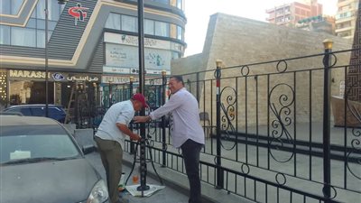 استعدادا لاحتفالات أكتوبر .. تجديدات ودهان للنصب التذكاري بالشرقية