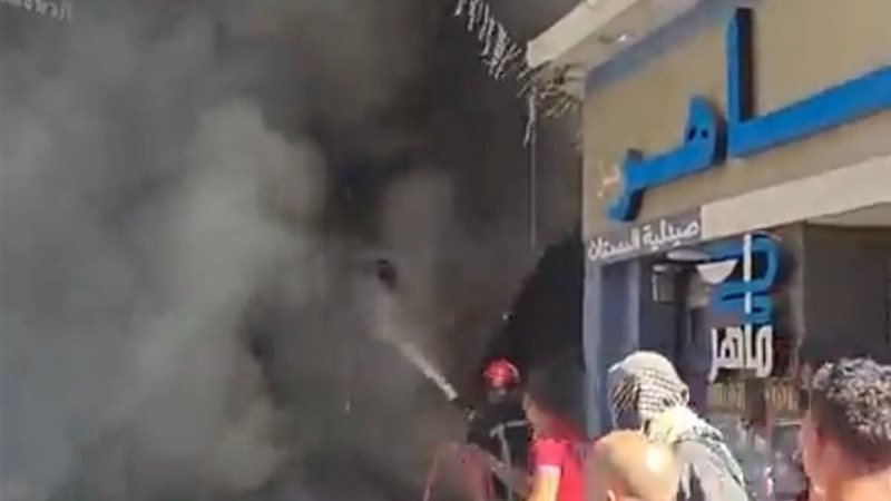 حريق محلات الإسكندرية