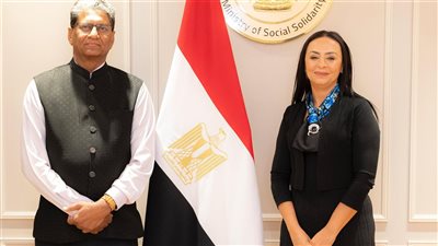  دعم التمكين الاقتصادي..  وزيرة التضامن الاجتماعي تلتقي سفير الهند بالقاهرة