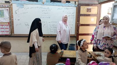 جولة تفقدية لـ التعليم بمدرسة الجزيرة الابتدائية المشتركة في بني سويف