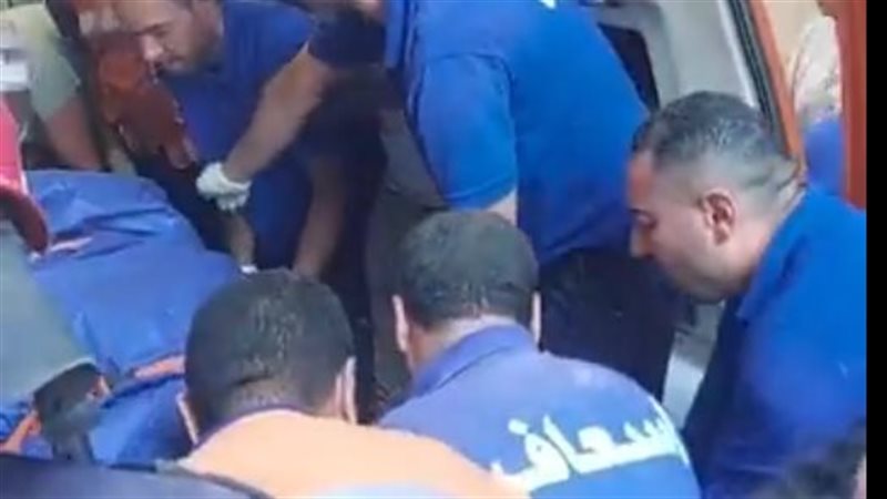 لحظة انتشا مصاب بحريق