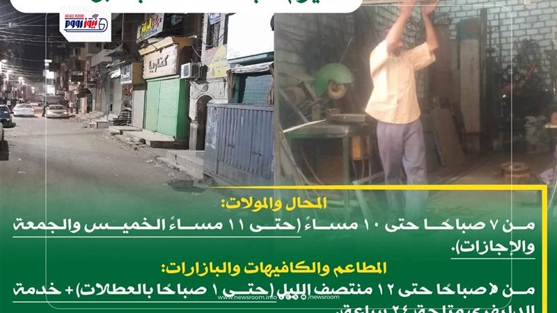 مواعيد الغلق في المنيا