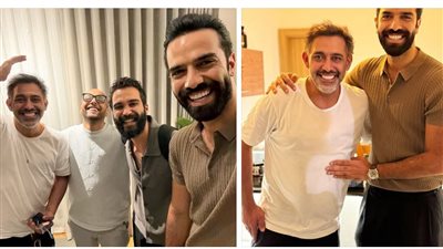 شاهد أحدث ظهور للملحن عمرو مصطفى رفقة أصدقائه | صور 