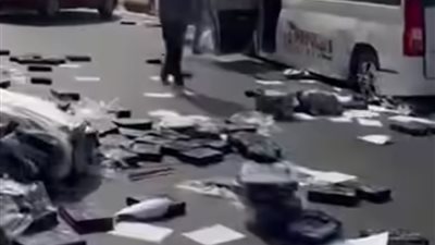 مصرع شخص وإصابة 8 آخرين فى حادث مرورى أعلى الطريق السياحى بإتجاه المنيب 