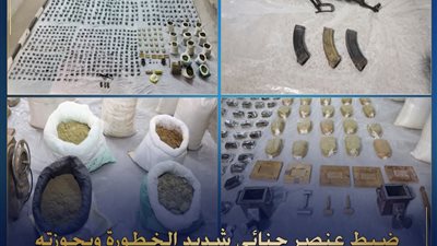 ضبط كمية من المواد المخدرة تقدر قيمتها حوالى 220 مليون جنيه بمخزن سري بالسويس