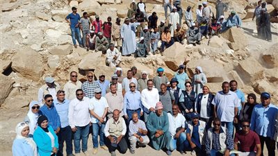 بعد 2000 عام من الزلزال.. استخراج كتل حجرية من صرح الرامسيوم بالأقصر