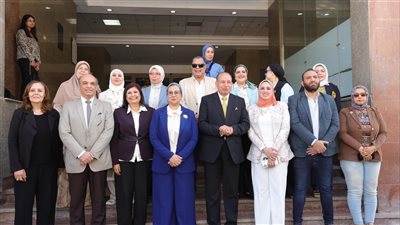 أمل عمار ووفد المجلس يتفقدون وحدة مناهضة العنف ضد المرأة بجامعة المنصورة 