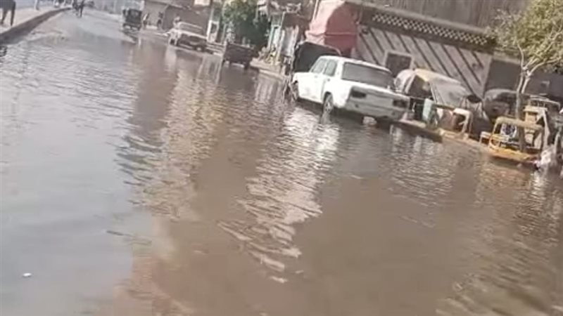 كسر ماسورة مياة بشبرا