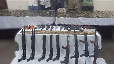 الأمن يضبط 60 كيلو حشيش و2 كيلو هيروين وخزائن أسلحة متنوعة بالبحيرة