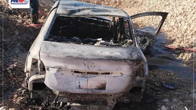 تفاصيل اشتعال سيارة واصابة قائدها في طريق نقادة غرب قنا