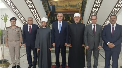 محافظ الغربية يستقبل وزير الأوقاف والمفتي ورئيس الهيئة الوطنية للإعلام