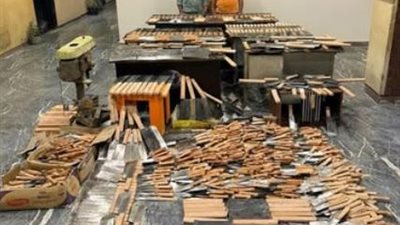 بداخلها 1205 قطعة.. ضبط ورشة سرية لتصنيع الأسلحة البيضاء في إمبابة