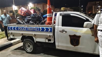 حملة مرورية مفاجئة لأمن بورسعيد بشوارع مدينة بورفؤاد لضبط المخالفات المرورية