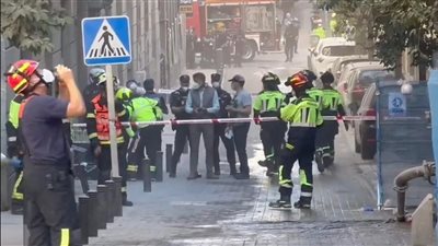 إصابة 3 عمال بناء بعد انهيار مبنى في العاصمة الأسبانية مدريد 