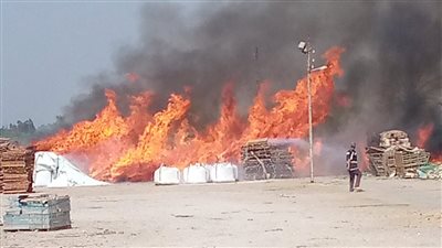 السيطرة على حريق نشب بأرض زراعية في السبع آبار الشرقية دون وقوع إصابات