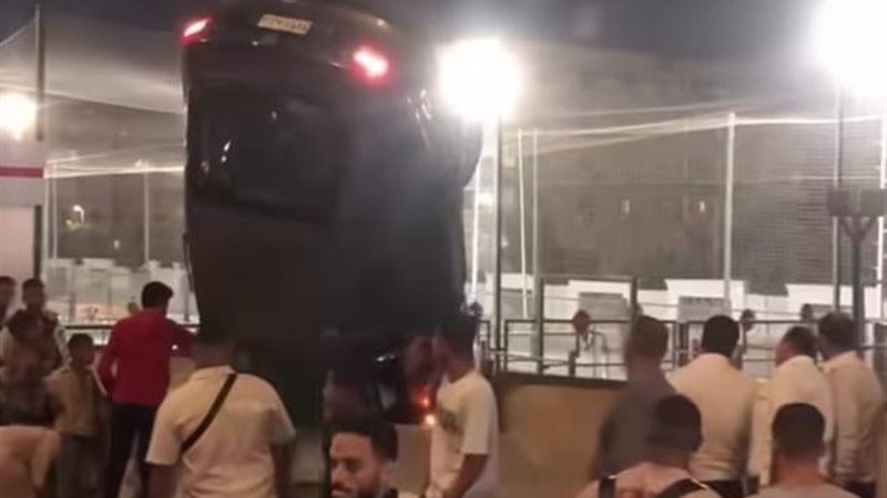 اثار الحادث 