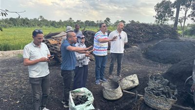 حملات مكثفة لمتابعة مكامير الفحم بدمياط والتصدي للمخالفات البيئية للحد من السح