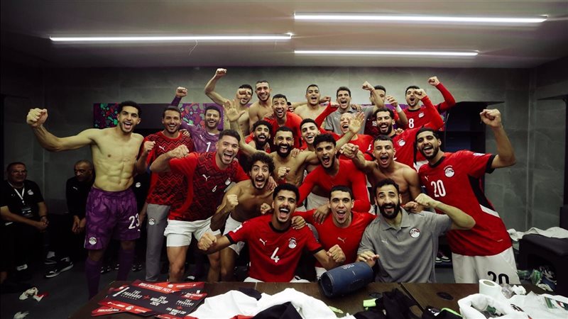احتفال منتخب مصر