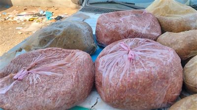 ضبط 185 كيلو لحوم وكبدة وشاورما غير صالحة للاستهلاك الآدمي في المنوفية