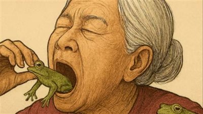 حادثة غريبة.. مسنة صينية تبتلع 8 ضفادع حية من أجل تخفيف الآلام 