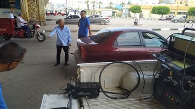 حفاظا على الصحة العامة.. شئون البيئة بالشرقية يفحص عوادم السيارات
