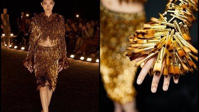 فستان بـ 6000 فرشة رسم ضمن مجموعة سكياباريلي ربيع 2026