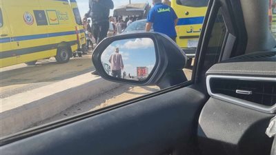 تصادم أتوبيس وسيارة نقل محملة بالأرز أعلى كوبري فارسكور يخلف إصابات متعددة