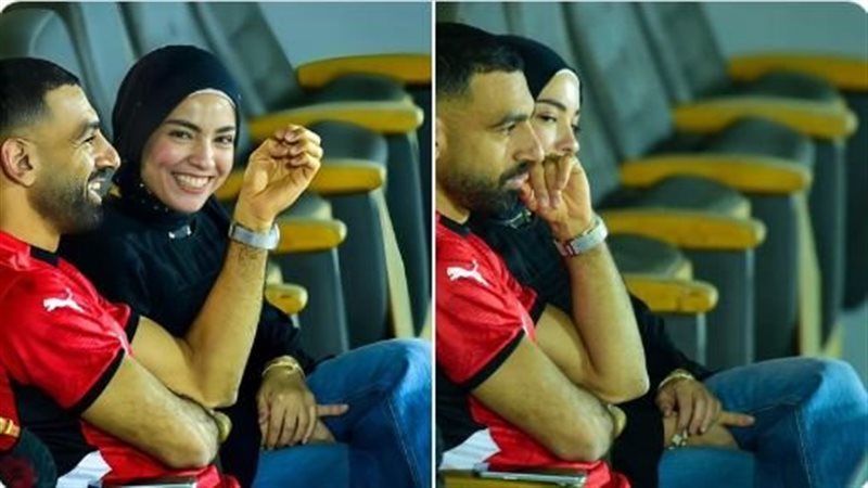 زوجة محمد صلاح تؤازرالمنتخب