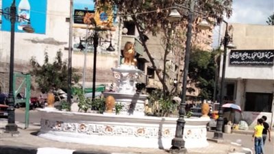 تطوير وتشجير وإنارة 3 ميادين بحي أبو الريش بمدينة دمنهور  