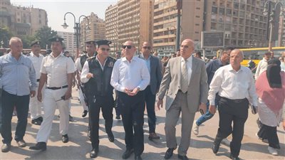 محافظ القاهرة يتفقد أعمال التخطيط وإعادة الانضباط بميدان رمسيس
