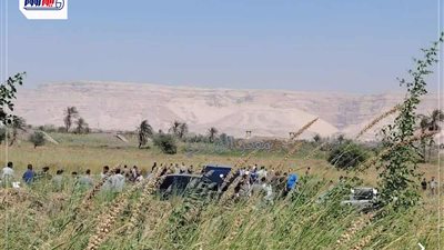 أول صور لموقع جريمة العثور علي جثة طالب مذبوحة في قنا