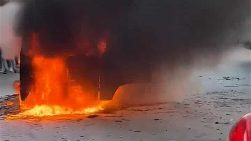 حريق سيارة