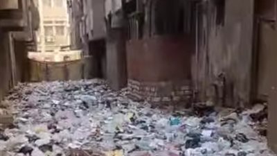 القمامة تهدد حياة الأهالى فى منطقة الزهراء بالمحلة الكبرى بمحافظة الغربية