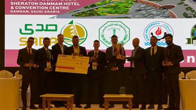 فوز طلاب هندسة بترول السويس بالمركز الأول في مسابقة  مؤتمر  ومعرض الشرق الأوسط