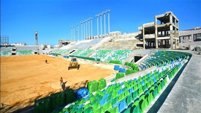 تقدم في مشروع استاد النادي المصري الجديد واقتراب الانتهاء من جميع الإنشاءات