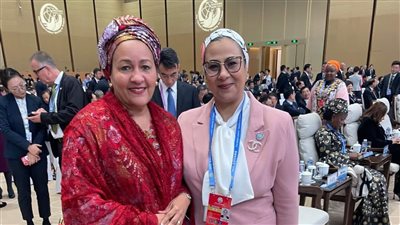 القمة العالمية للمرأة في الصين أمل عمار تلتقي نائبة الأمين العام للأمم المتحدة