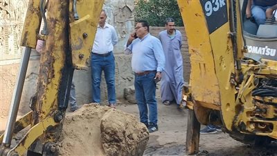 انفجار خط مياه 600 مم مغذي للوحدة المحلية بصفط جدام.. ومياه المنوفية تتدخل