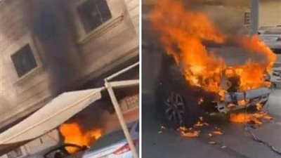 العناية الإلهية تنقذ سكان عقار بمدينة أكتوبر بعد احتراق سيارة فى جراج المبنى 