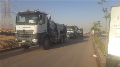 جهاز حدائق أكتوبر: التعامل الفوري مع كسر مفاجئ بخط طرد محطة الصرف الصحي