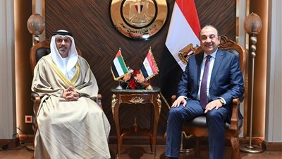 وزير قطاع الأعمال العام يستقبل سفير الإمارات الجديد بالقاهرة