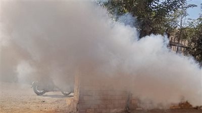 حملات مكافحة الناموس والحشرات الطائرة تجوب قري مركز الباجور بالمنوفية