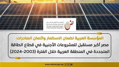 مصر تتصدر الدول العربية في جذب استثمارات الطاقة المتجددة بـ161 مليار دولار