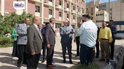 رئيس جامعة المنيا يتفقد كلية طب الأسنان ومبنى الإسكان الفندقي 