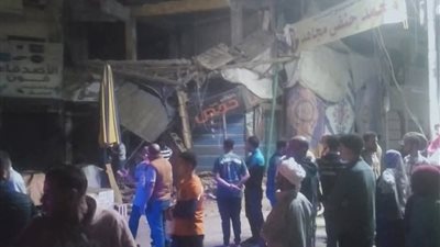 إصابة شخصين حتى الآن فى حادث انهيار عقار فاقوس بالشرقية