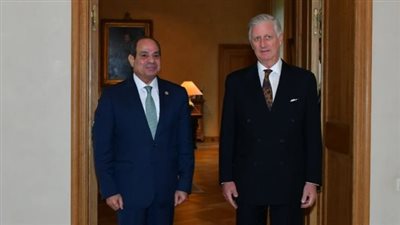 الرئيس السيسي يعرب عن شكره لملك بلجيكا على حفاوة الاستقبال