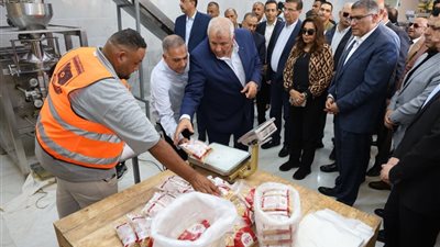 وزيرا الزراعة والتنمية ومحافظ الوادي الجديد يتفقدون محطة غربلة وإعداد التقاوي