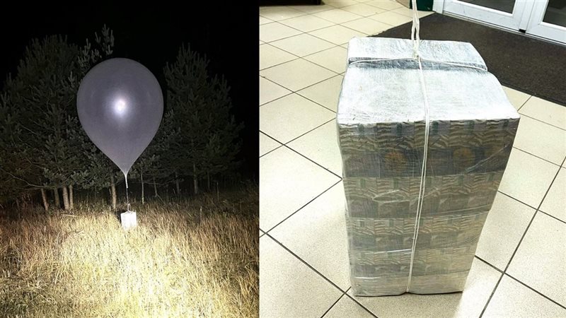 بالونات مهربة محملة