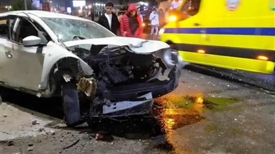 نجاة شابين من الموت في حادث مروع قبل طلعة كوبري المحلة الكبرى باتجاه القاهرة